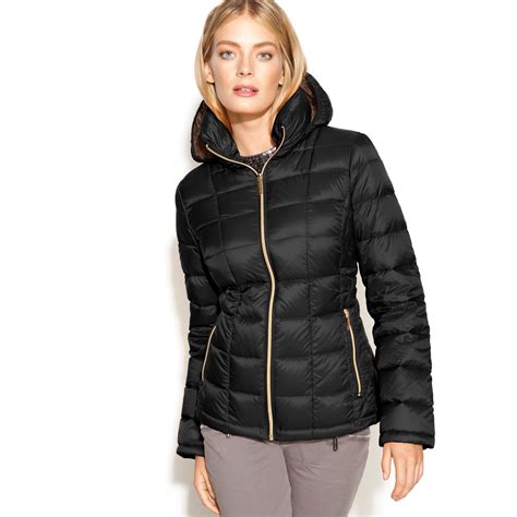 michael kors black coat mens|Michael Kors women's down coat.